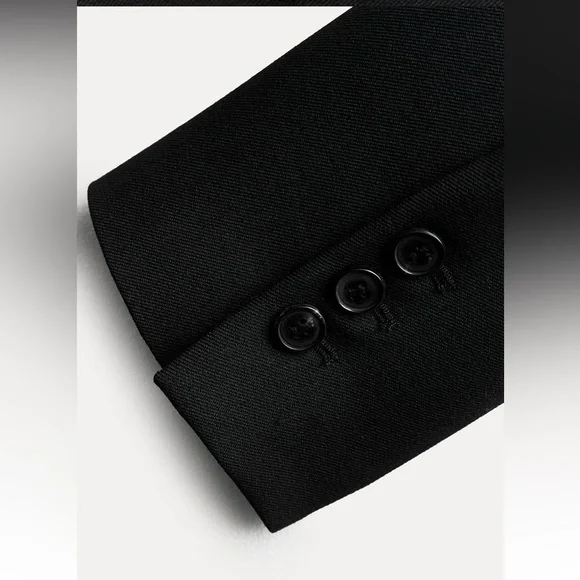 Zara Tailored Double Breasted Coat Black ZW COLLECTION size XS NWT - Picture 12 of 16